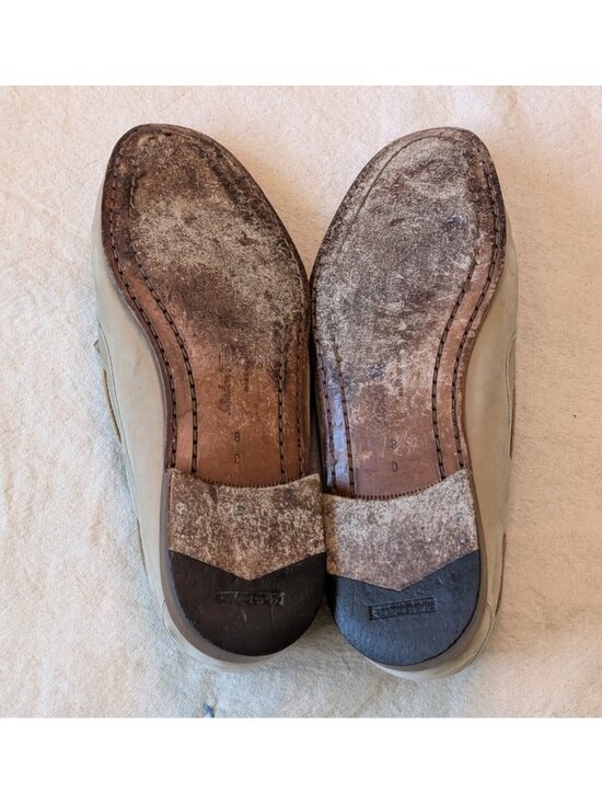 Ferragamo Vintage Men\'s Faded Taupe Moccasin Tassel Loafer Made in Italy Size 8D main image 4